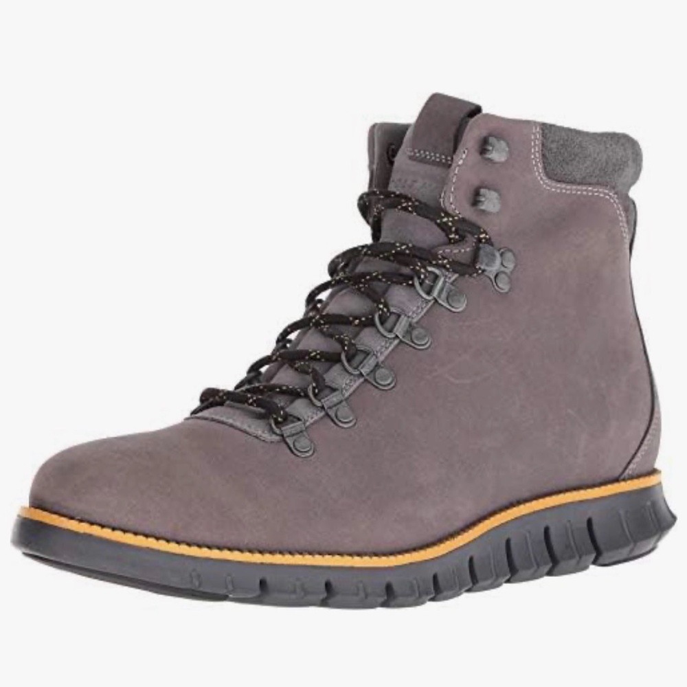 NIB!!Cole Haan Gray Lace-Up Water Resistang Leather Trail Boot - 9.5